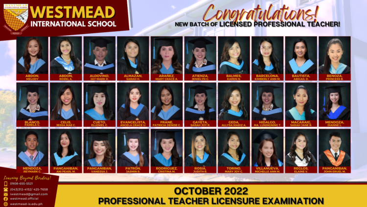 October 2022 – Licensed Professional Teachers